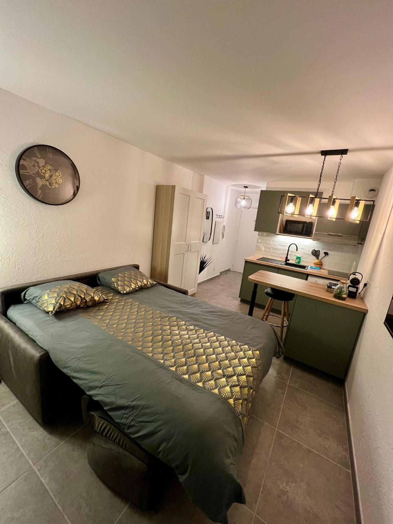 Studio Climatise, Cosy Et Calme Au Centre Ville Antibes Bagian luar foto